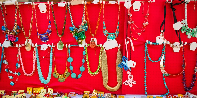 Jewelry at the street market